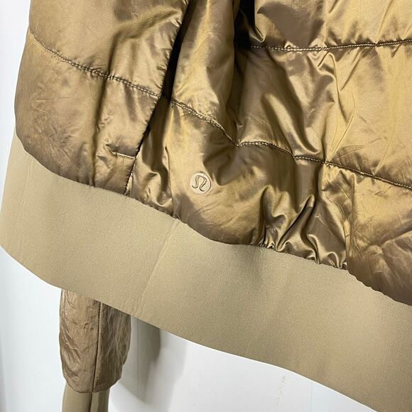 Lululemon Non-Stop Bomber Reversible Jacket Coat Brown Tan Women’s Size 8 - Picture 7 of 13